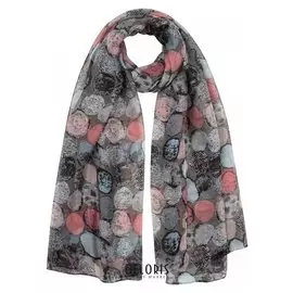 Палантин женский текстильный Pp1619 цвет серый, р-р 90х180