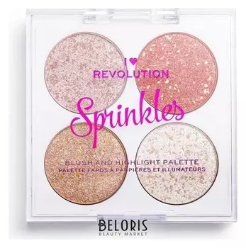 Палетка румян и хайлайтеров для лица Blush Sprinkles