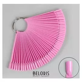 Палитра для лаков на кольце, 50 ногтей, цвет розовый