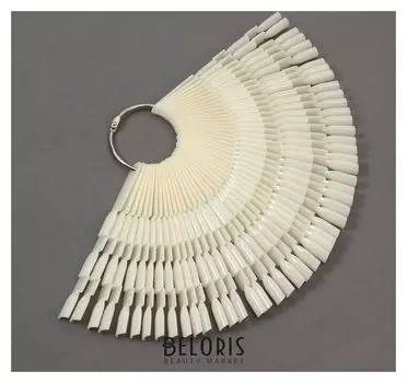 Палитра для лаков на кольце, 50 шт по 3 ногтя, цвет слоновая кость