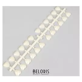 Палитра для лаков «Сердце», 24 ногтя, цвет «слоновая кость»