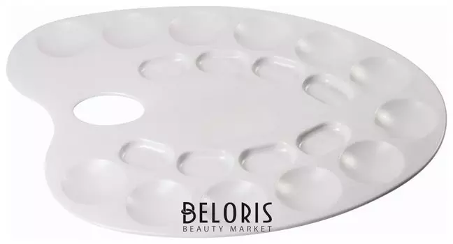 Палитра для рисования белая, пластиковая, овальная, 20 ячеек