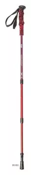 Палка для скандинавской ходьбы телескопическая, 3 секции, алюминий, до 135 см, (1 шт), цвет красно-синий