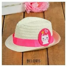 Панама детская соломенная «Мяу»