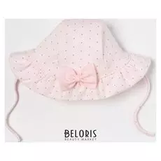 Панамка "Горошек", розовый, р.48