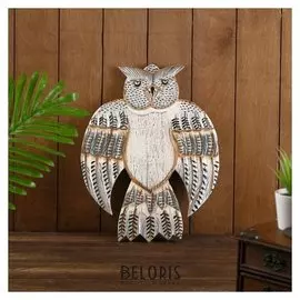 Панно "Филин" дерево 30х1х40 см