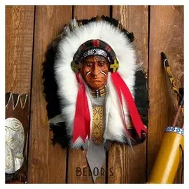 Панно "Индеец апониви" 25х10х30 см