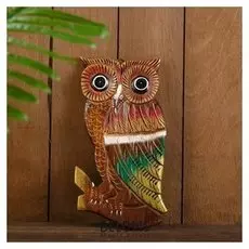 Панно "Сова на ветке" дерево 14х1,5х25 см