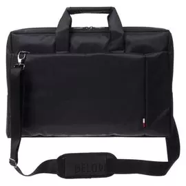 Папапка с ручками текстильная, для ноутбука, А4, 380 х 275 х 55 мм, Work Days 18.4", чёрная