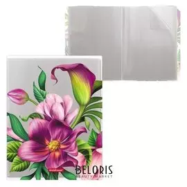 Папка 20 вкладышей А4 Erichkrause "Tropical Flowers", 17 мм, 550 мкм, с рисунком