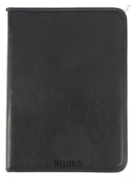 Пaпка деловая, искусственная кожа, 360х260х30 мм, «Люкс», канцбург, чёрная