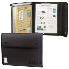 Папка для конференций Brauberg, А4, 5 отделений, черная