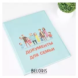 Папка для семейных документов, 2 комплекта, цвет голубой