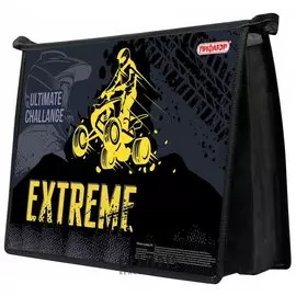 Папка для тетрадей а4, 1 отделение, картон, молния сверху, "Extreme"