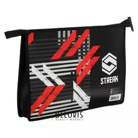 Папка для тетрадей А4, молния сверху, пластик, "Динамика"