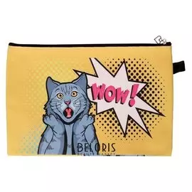 Папка для тетрадей А4, на молнии 3D «Весёлое» (Сплошной рисунок)