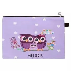 Папка для тетрадей А4, на молнии рифлен (Сплошной рисунок)