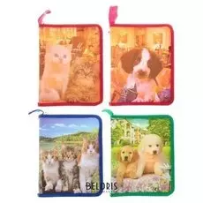 Папка для тетрадей А5 на молнии с 3-х сторон