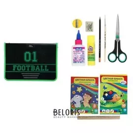 Папка для труда откидная планка Футбол с наполнением