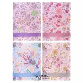 Папка, формат А4, с 30 прозрачными файлами, пластик, «Цветы»