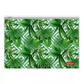 Папка-конверт на гибкой молнии ZIP В5 Erichkrause "Tropical Leaves" 48662