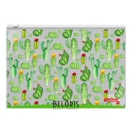 Папка-конверт на гибкой молнии ZIP В5 Erichkrause Tropical Cactus