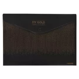 Папка-конверт на кнопке А4, 160 мкм, Devente My Gold