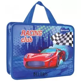 Папка на молнии с ручками Гоночный клуб