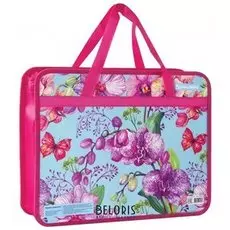 Папка на молнии с ручками Охидея