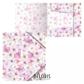 Папка на резинке A5+ Erichkrause "Phloxes", 5 мм, 550 мкм, для тетрадей, с рисунком