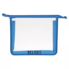 Папка пластик А5 молния сверху офис Б/Ц ПТ- 750 (Шк), синяя