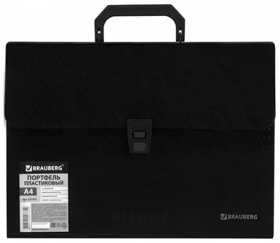 Папка-портфель пластиковая А4 332х245х35 мм 13 отделений, фактура диагональ