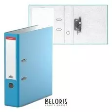 Папка-регистратор А4, 70мм Erichkrause "Neon" с арочным механизмом, голубая 45396