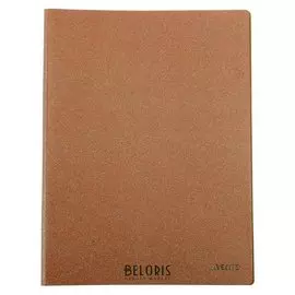 Папка с 20 прозрачными вкладышами A4 400 мкм, Devente Glitter Shine, фактура "Песок" с блестками, сверкающая розовая