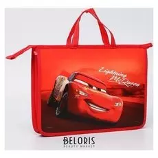 Папка с ручками пластик А4 50мм 330*240 мм,"Маккуин", тачки