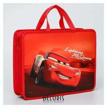 Папка с ручками пластик А4 80мм 330*240 мм, «Маккуин», тачки