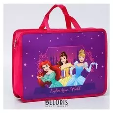 Папка с ручками пластик А4 80мм 330*240 мм, «Принцессы», принцессы