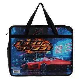 Папка с ручками пластиковая, А4, 330х260*120 мм, «Супер скорость»