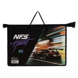 Папка с ручками пластиковая, А4, 335x235x55 мм, «Скорость», ручки-шнурок