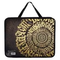 Папка с ручками пластиковая Лампас золото