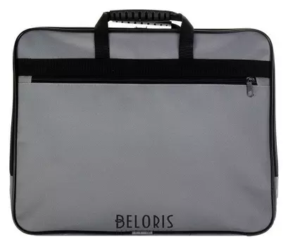 Папка с ручками текстиль А4, 30 мм, 360 х 260 мм, «Офис», 1ш41, с карманом «рант тесьма», серый