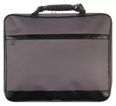 Папка с ручками текстиль А4, 35 мм, 370 х 290 мм, 1с15, с карманом «Кингисепп», серый