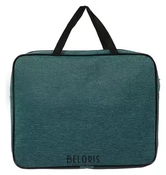 Папка с ручками текстильная, А4, 350 х 270 х 60 мм, «Офис премиум», пдм-111, аквамарин