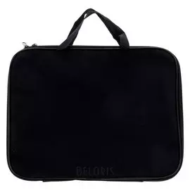 Папка с ручками текстильная, А4, 350 х 275 х 20 мм, «Офис», пдм-1, чёрная