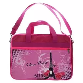 Папка с ручками текстильная с плечевым ремнём Париж