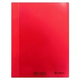 Папка-скоросшиватель А4 Lamark, непрозрачный верх, внутр.карман, 30мкм, красная