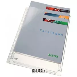 Папки-файлы перфорированные большой вместимости до 200 листов, А4, комплект 10 шт., 170 мкм, Leitz "Premium"