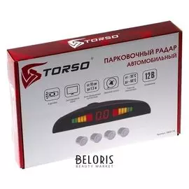 Парковочная система Torso, 4 датчика, Led-экран, 12 В, датчик серый