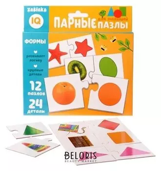 Парные пазлы Формы 24 детали
