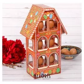 Пасхальная подставка на 6 яиц «Пряничный домик»